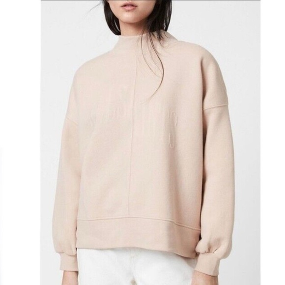 ALLSAINTS Nevarra Mock Neck Sweatshirt - Picture 2 of 13